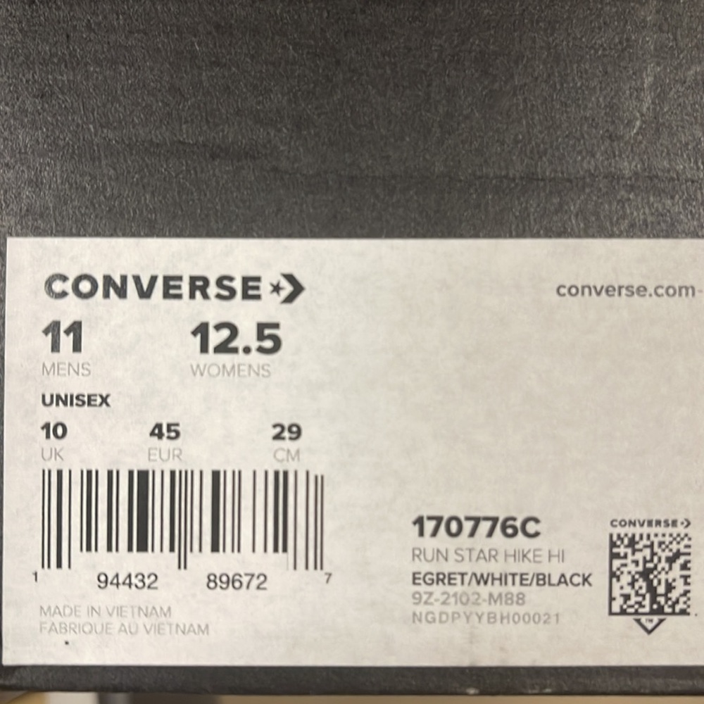 Converse Chuck Taylor All Star Run Star Hi Egret/White/Black Mens Washed Florals - Picture 16 of 16